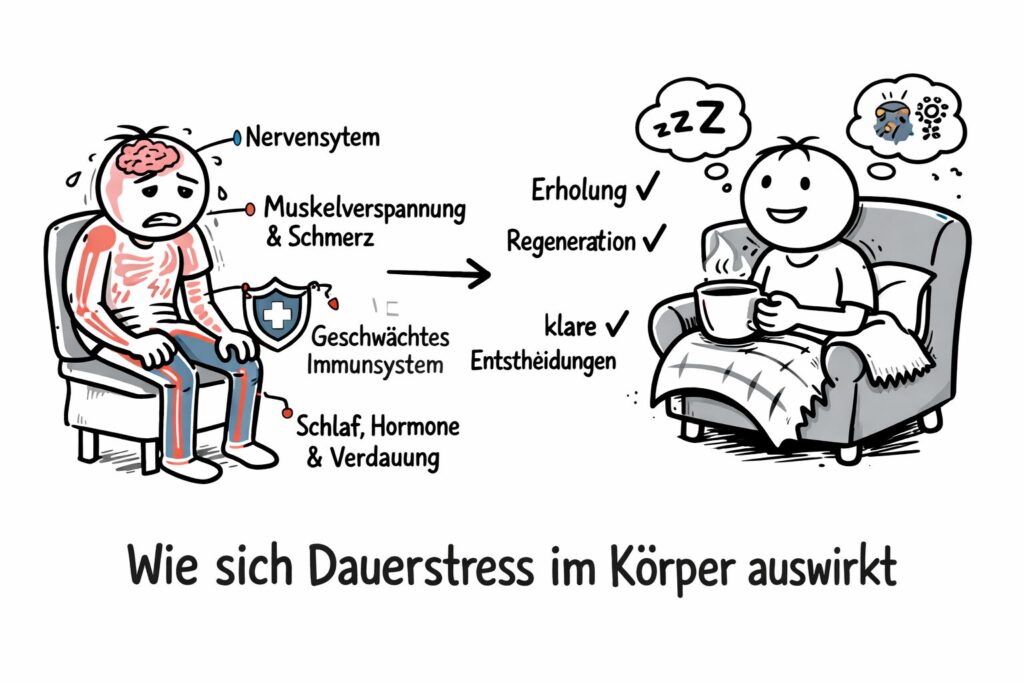 Auswirkungen von Dauerstress auf den Körper bei Schichtarbeit – Nervensystem, Schlaf und Hormone